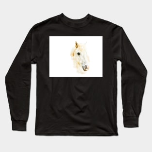 Icelandic Horse Sketch Art Long Sleeve T-Shirt